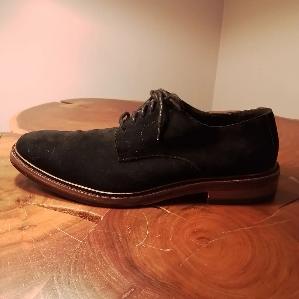 Cole Haan William Buck II Black Suede Oxford Shoes - 10.5 M